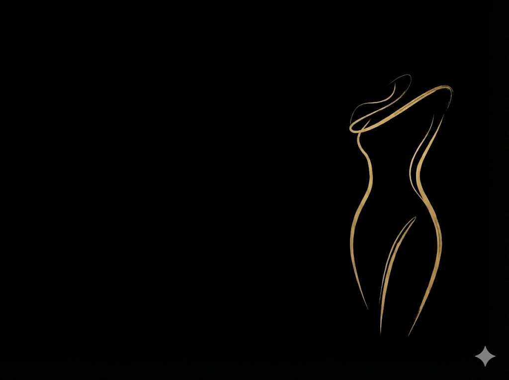 Artistic gold silhouette representing body contouring